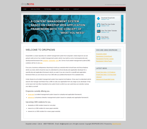 DropnCMS - Cakephp PHP Content Management System